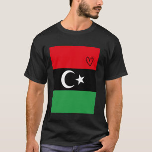 Libya Flag Libyan Heart Proud Heritage National Da T-Shirt