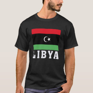 Libya Flag Patriotic National Roots Souvenir T-Shirt