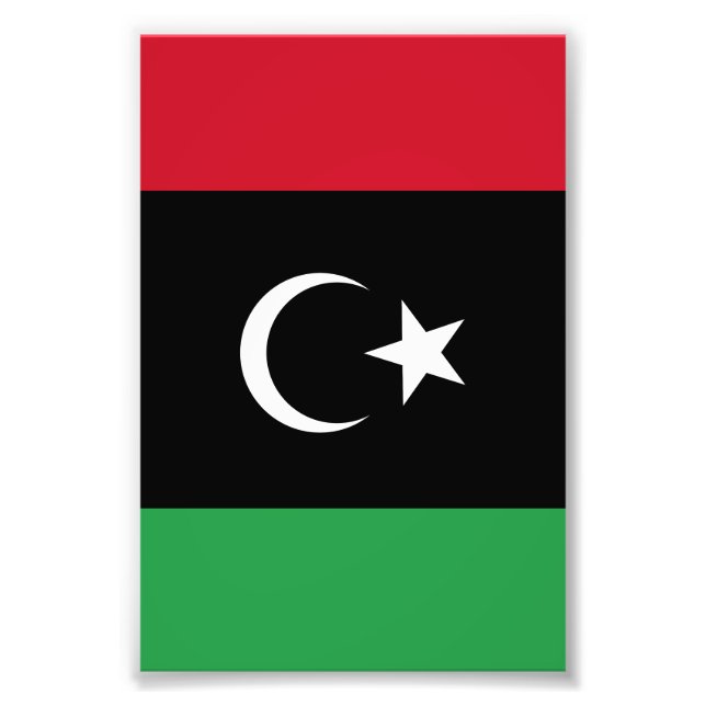 Libya flag photo print (Front)