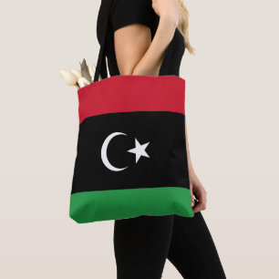 Libya flag tote bag