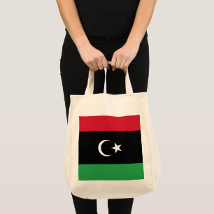 Libya flag tote bag