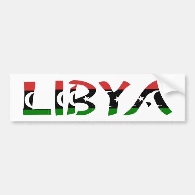 Libya FlagWord Bumper Sticker (Front)