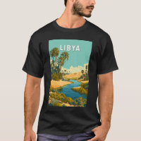 Libya Illustration Travel Art Vintage