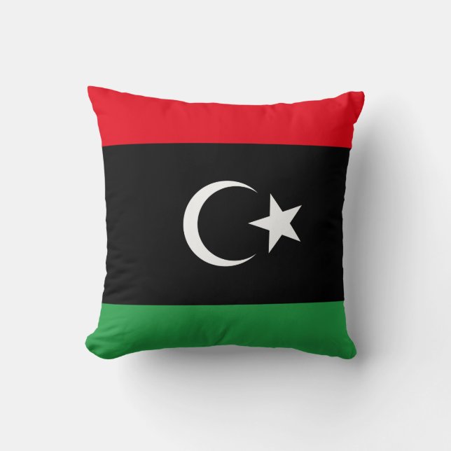 Libya (Libyan) Flag Cushion (Front)