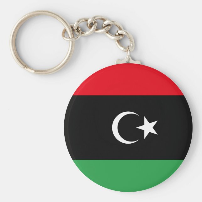 Libya (Libyan) Flag Key Ring (Front)