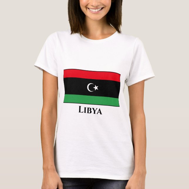 Libya (Libyan) Flag T-Shirt (Front)