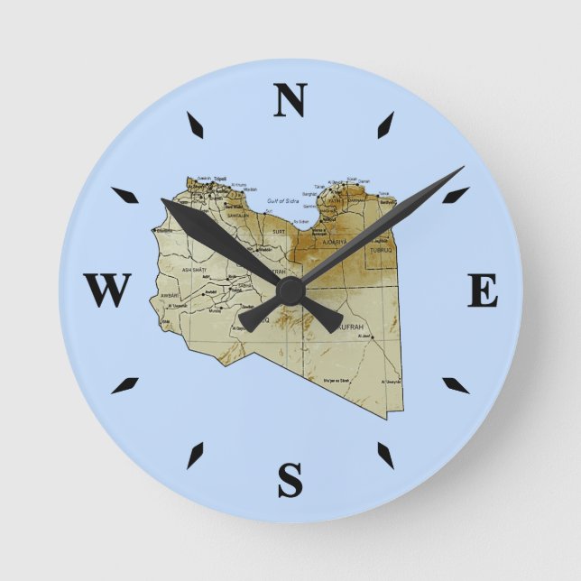 Libya Map Clock (Front)