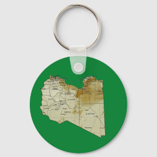 Libya Map Keychain