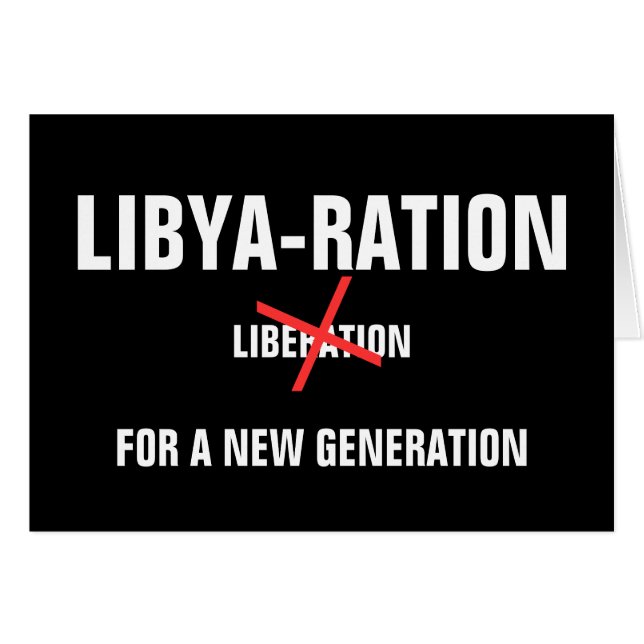 LIBYA-RATION FOR A NEW GENERATION (Front Horizontal)