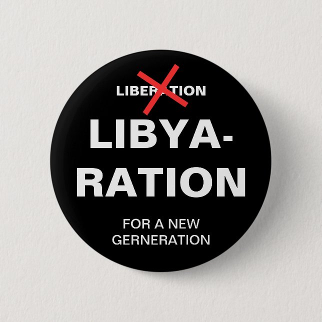 LIBYA-RATION FOR A NEW GENERATION 6 CM ROUND BADGE (Front)