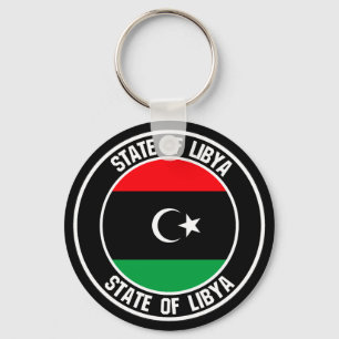 Libya Round Emblem Key Ring