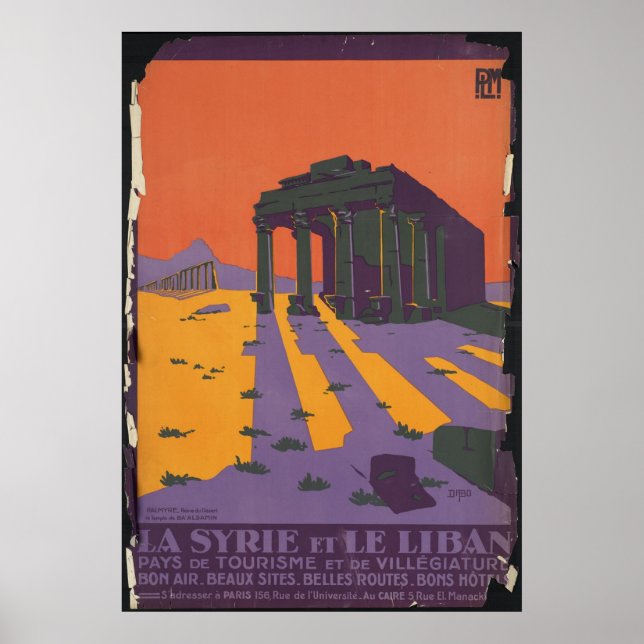 Libya Vintage Travel Poster Ad Retro Prints (Front)