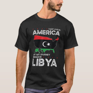 Libyan American Patriot USA Grown Libya US Flag T-Shirt