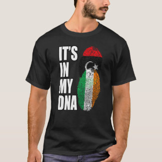 Libyan And Irish Mix DNA Heritage Flag T-Shirt
