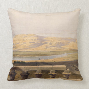 Libyan Chain of Mountains from the Temple of Luxor Cushion