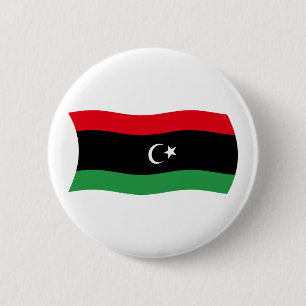 Libyan Flag 6 Cm Round Badge