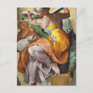 Libyan Sibyl, Sistine Chapel by Michelangelo Holiday Postcard