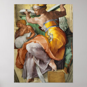 Libyan Sibyl, Sistine Chapel by Michelangelo Poster