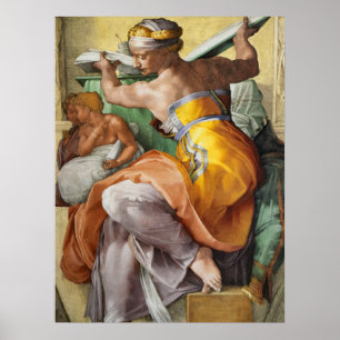 Libyan Sibyl, Sistine Chapel by Michelangelo Poster