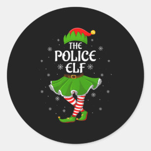 Lice Elf Christmas Family Girls Women Elf Squad Xm Classic Round Sticker