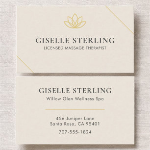 License Massage Therapist Business Card