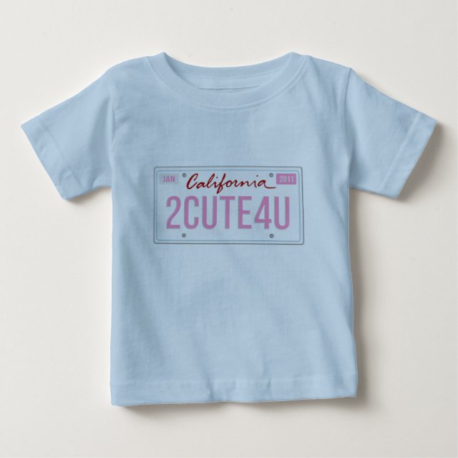 license plate design baby T-Shirt (Front)
