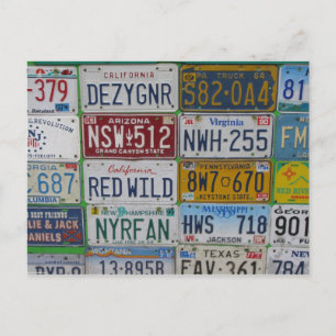 License Plate Lovers Postcard
