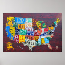 License Plate Map of the United States 2012 Ed. 1