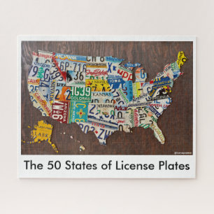 License Plate Map puzzle