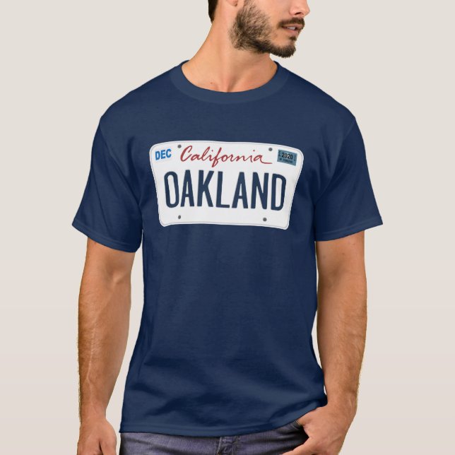 License Plate Oakland California T Shirt (Front)