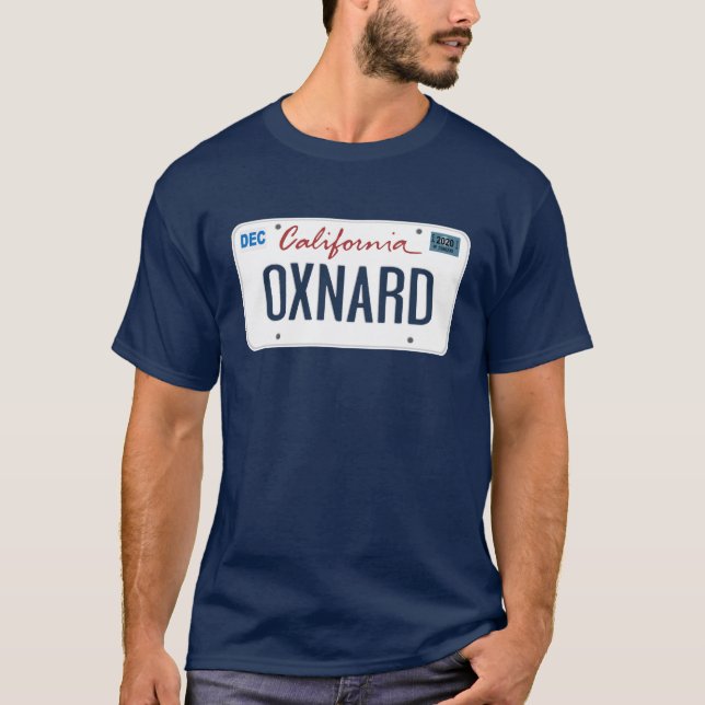 License Plate Oxnard California T Shirt (Front)