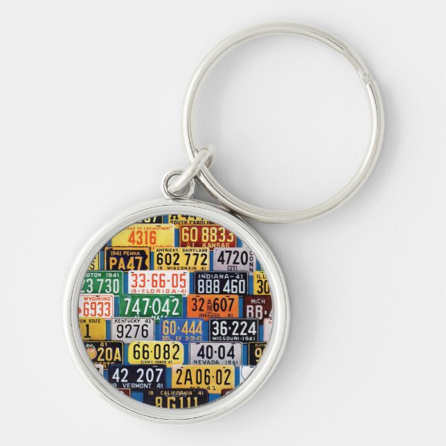 License Plates by H. Wilson Smith Key Ring (Front)