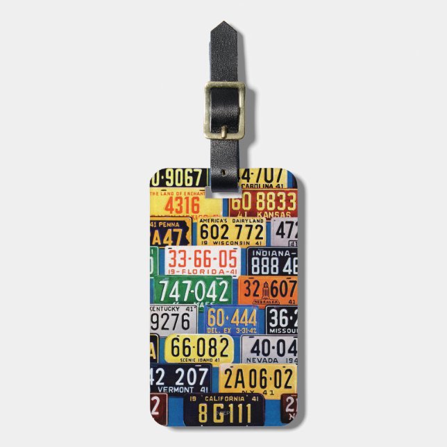 License Plates by H. Wilson Smith Luggage Tag (Front Vertical)