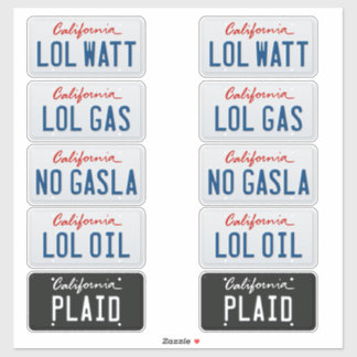 License Plates California Set