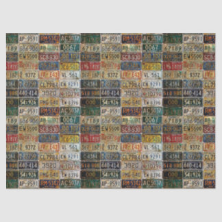 License Plates Tissue or Decoupage Paper