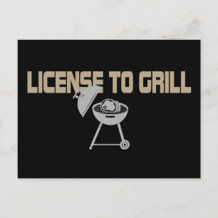 License To Grill Postcard