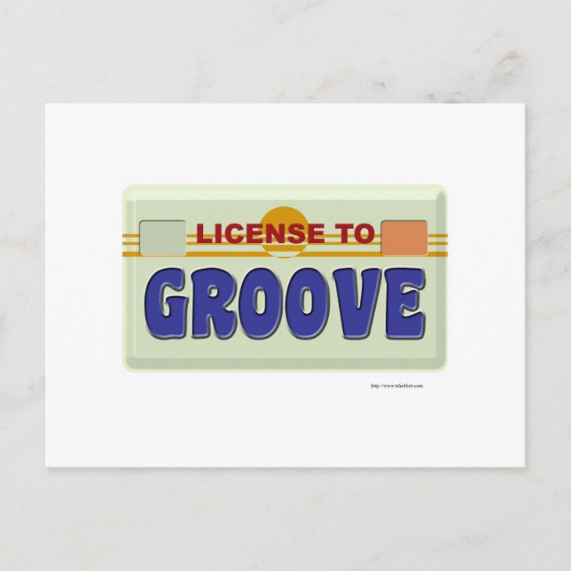 License To Groove Fun Logo Party Design Postcard (Front)