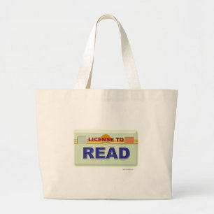 License To Read Large Tote Bag