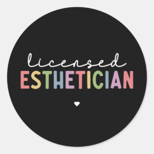 Licensed Aesthetician Cosmetologist  Classic Round Sticker