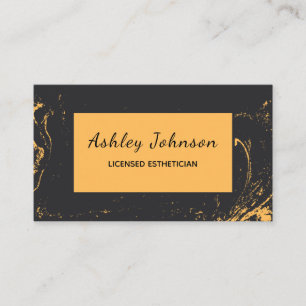 Licensed Aesthetician Cosmetologist Modern Marble  Business Card