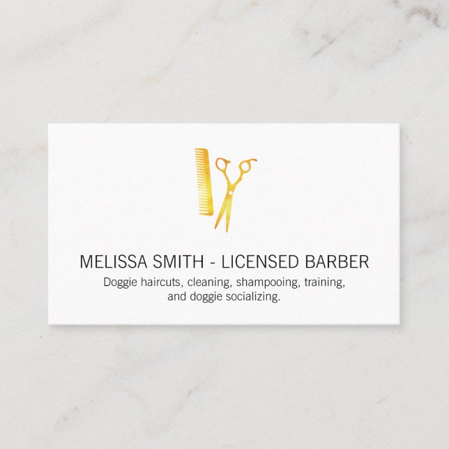 Licensed Barber Business Card (Front)