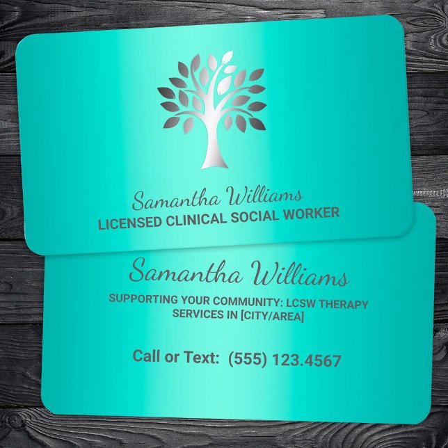 Licensed Clinical Social Worker Business Card (Licensed Clinical Social Worker Business Cards)