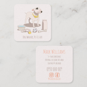 Licensed Dog Walker & Pet Sitter Business Card 
