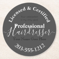 licensed Hairdresser Advertising HAMbWG Coaster