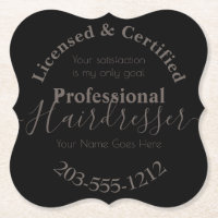 licensed Hairdresser Advertising HAMbWG Coaster