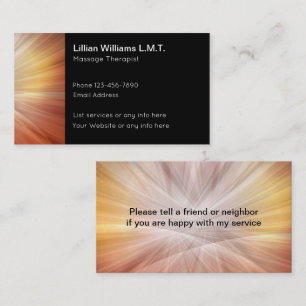 Licensed Massage Therapist Design Business Card