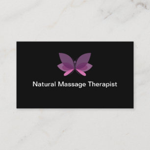 Licensed Massage Therapist Modern Butterfly Business Card