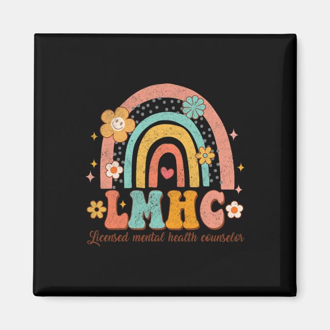 Licensed Mental Health Counsellor Therapist Groovy Magnet (Front)