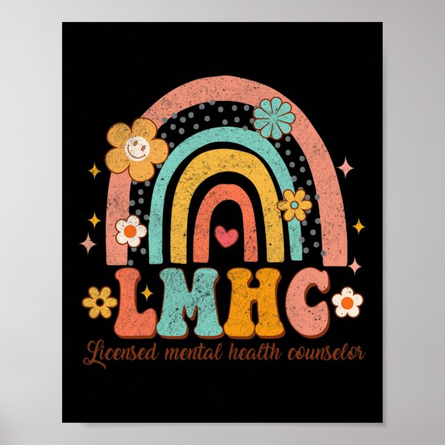 Licensed Mental Health Counsellor Therapist Groovy Poster (Front)