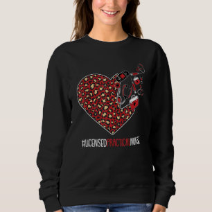 Licensed Practical Nurse Graduation Cute Heart Leo Sweatshirt